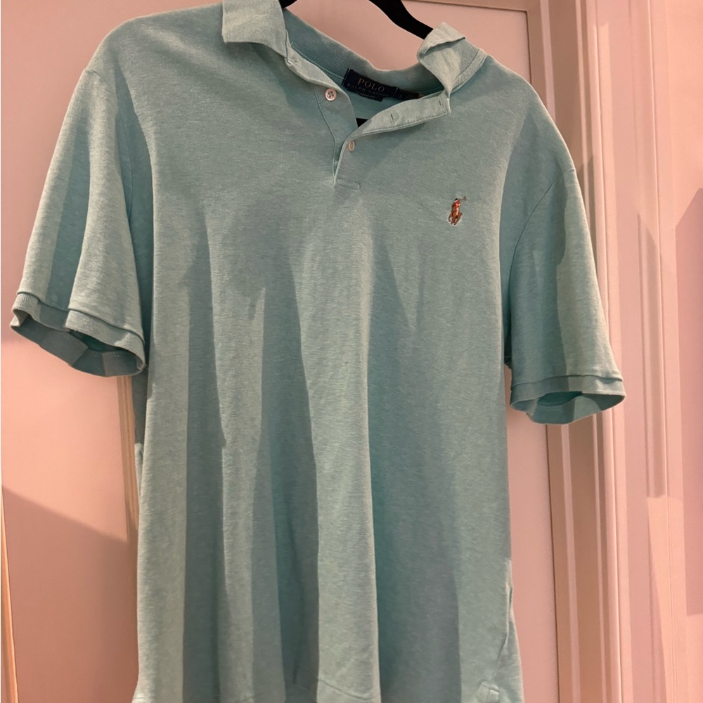 Light blue men’s Ralph Lauren polo